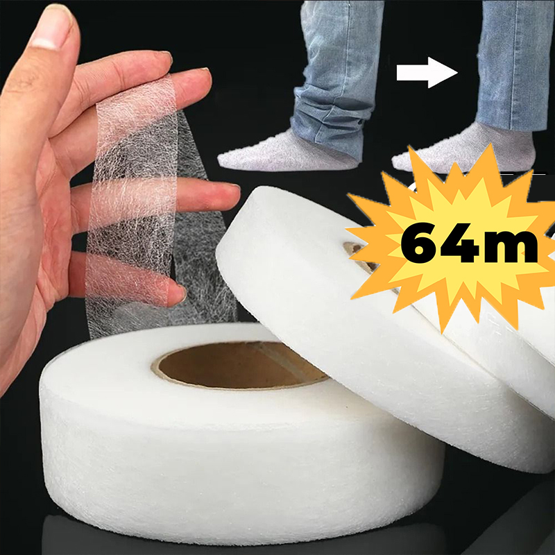 Interfacing Iron On - 64M/Rulo Ütüyle Yapışan Paça Bantı Kendinden