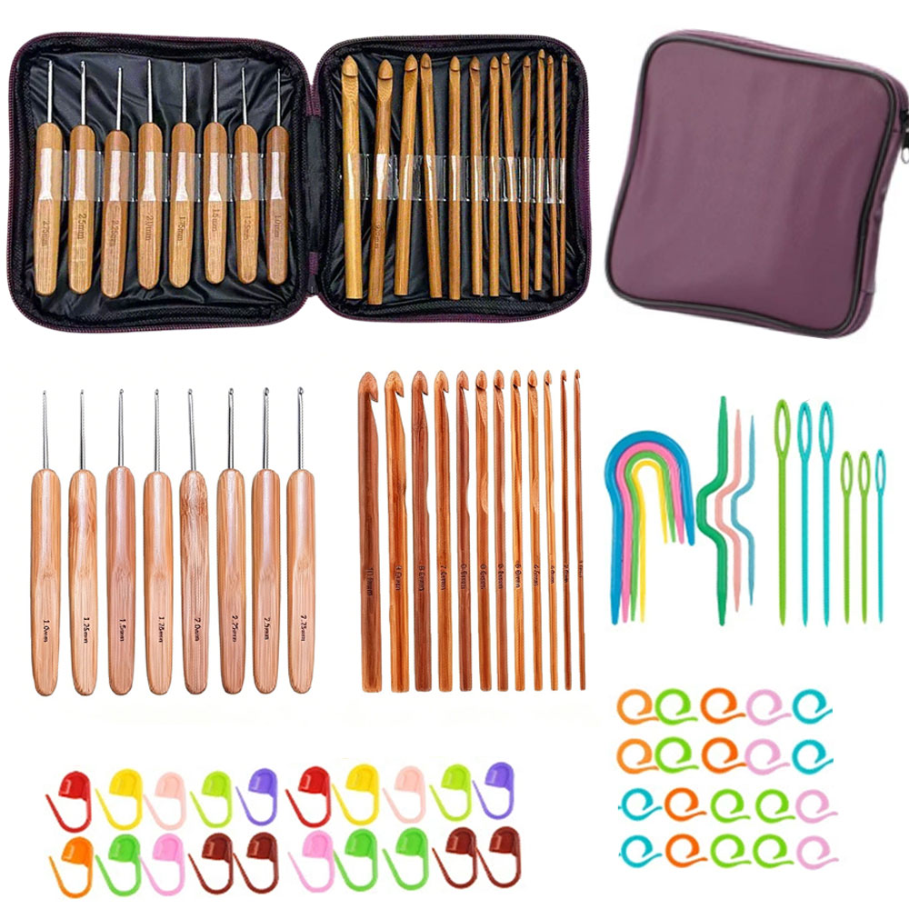 Sewing Knit - 74 Parça Bambu Tığ Seti İplik