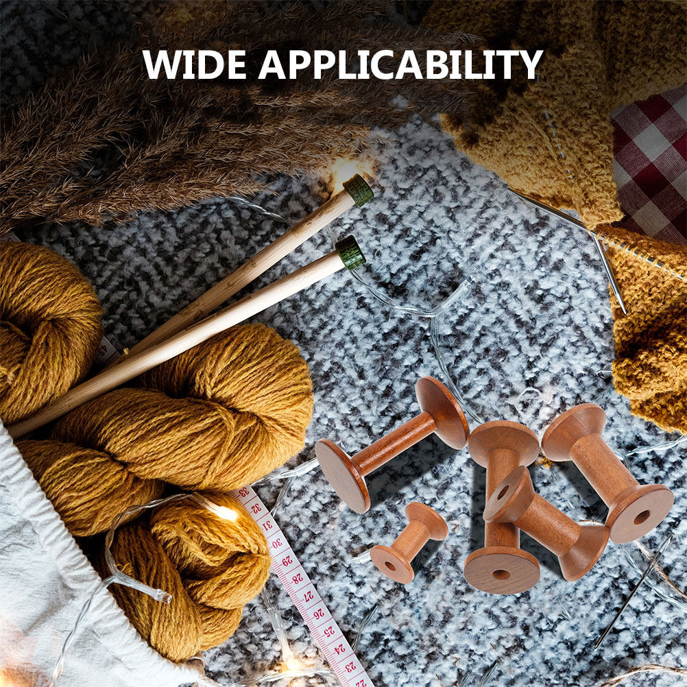 7 adet ahşap bobin seti yerden - Sewing Knit incelemesi ve fiyatı